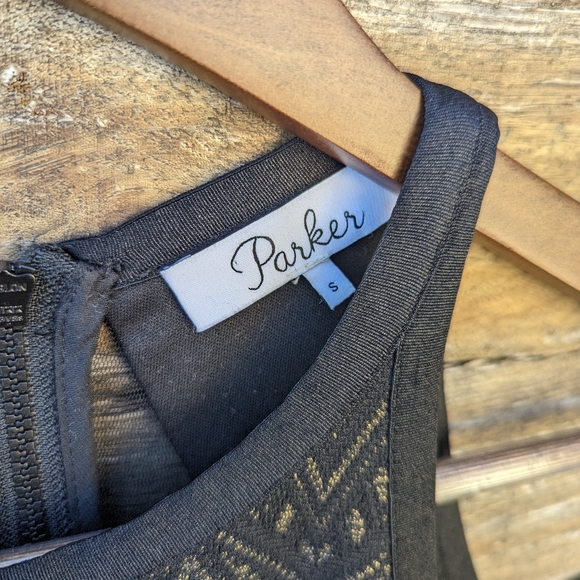 Parker Milana Metallic Brocade Dress - Picture 3 of 9